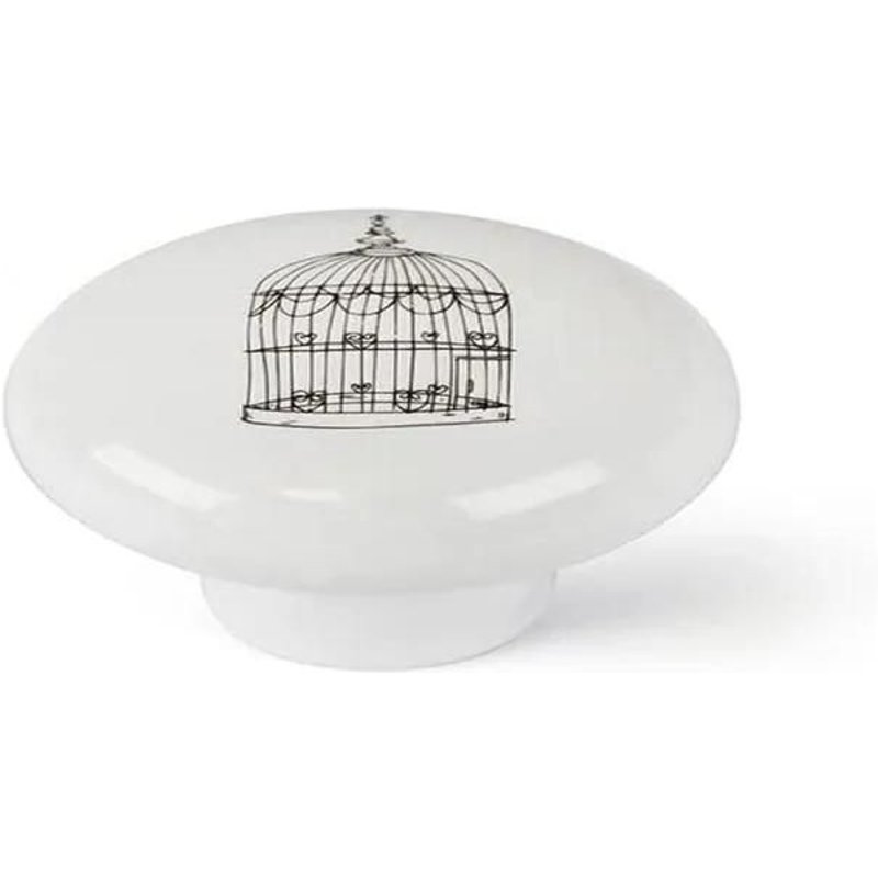 Rei - 68515 - Blister avec 4 boutons ronds pour meuble fabrique en porcelaine finition brossee MOD.E815 40 mm