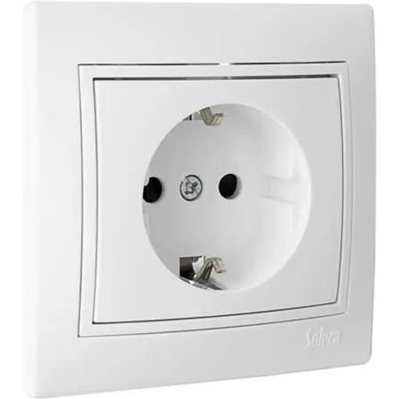 Base Bipolaire - GENERIQUE - T/Tl 16a 250v - Contacts Argent - Prise simple - Blanc