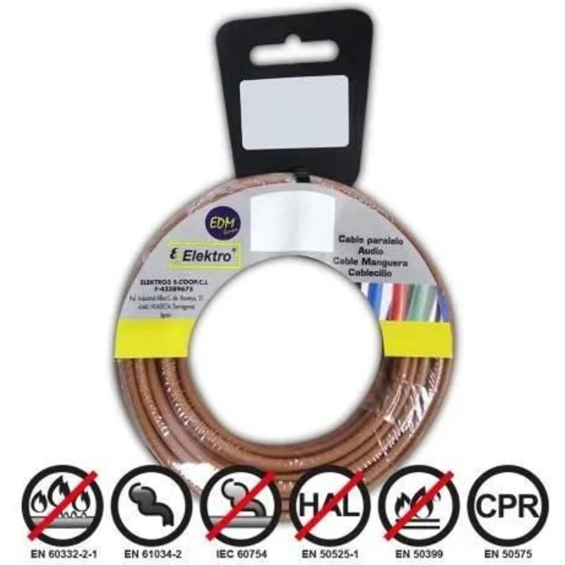 Fil électrique flexible 4mm marron sans halogène - GENERIQUE