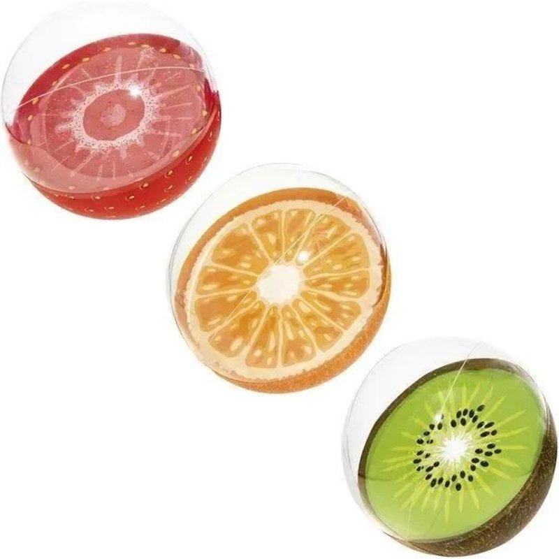 Ballon Gonflable - Beach Fashion Ball Fruits - Bestway - Diamètre 46 Cm