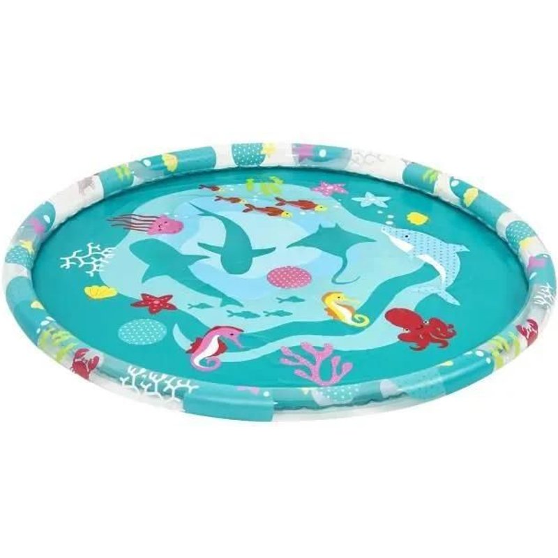 Piscine Tapis Jets D'eau Bestway Ø165 Cm Imprimé Marine Bleu Plus De 3 Ans
