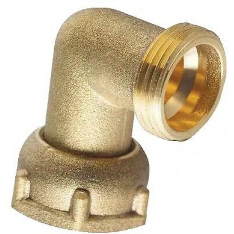 Coude laiton 90° avec écrou prisonnier M15x21 - F20x27 BRICOZOR
