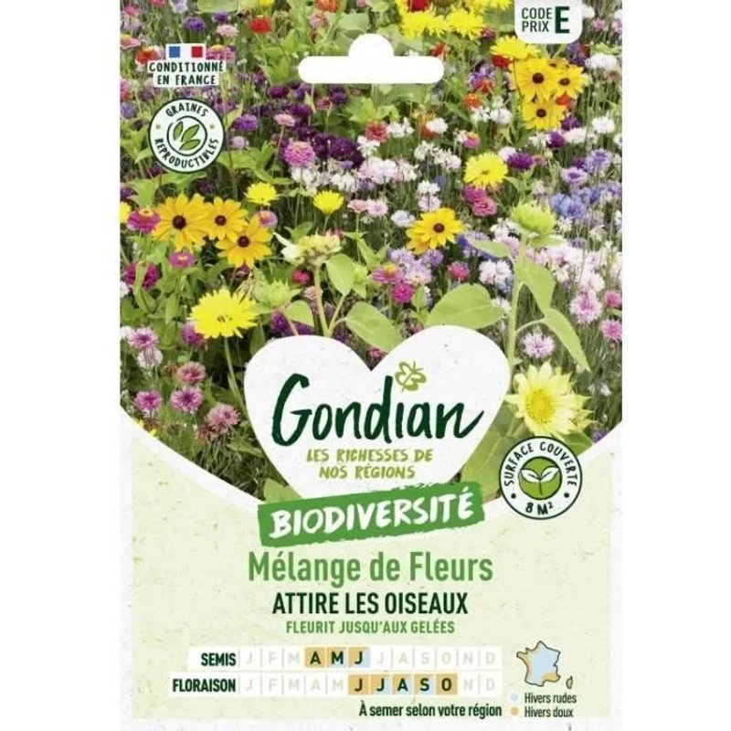 Gondian - Mélange de fleurs attire les oiseaux