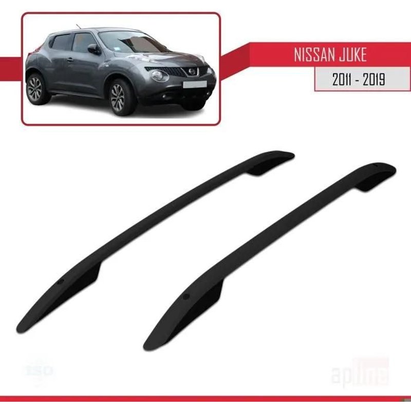 Rails de Toit Barres Set Cross Barres Rail pour Nissan Juke 2011-2019 NOIR (Modèle Adhésif) 303