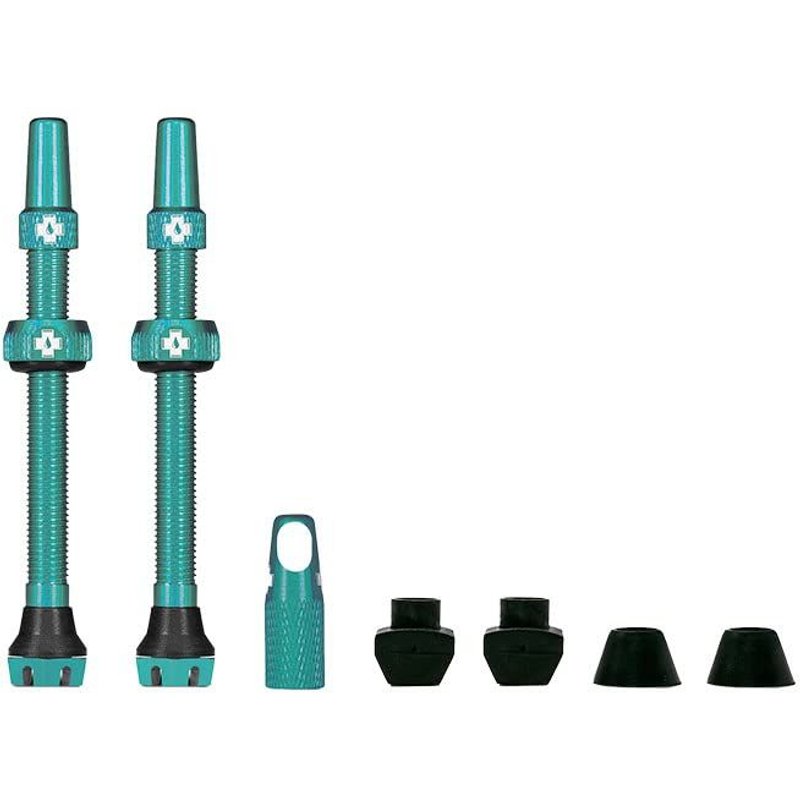 Valves tubeless Muc-Off V2 bleu turquoise (paire)- 60mm