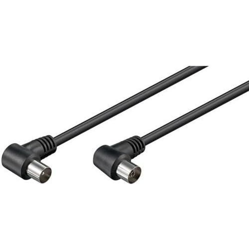 Cablepelado Câble d'Antenne Télé TV de 75 Ohm,2,5 m,noir(Q305)