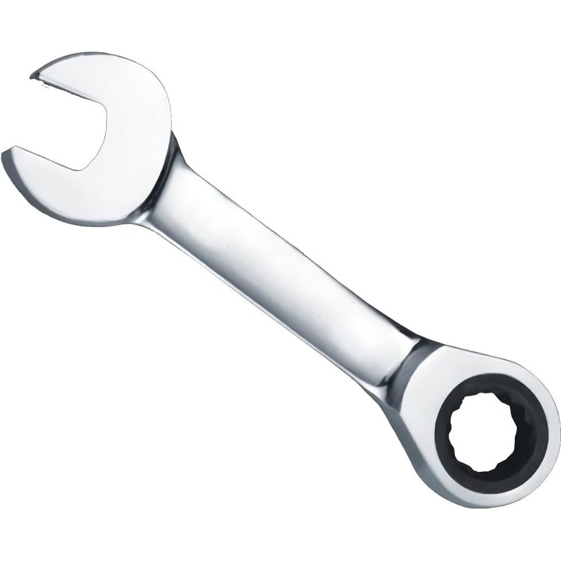 Clé à cliquet courte 19 mm - Clé à cliquet mixte courte - En acier au Chrome vanadium - Mini clé à cliquet pour réparation de vélo - Outil métrique