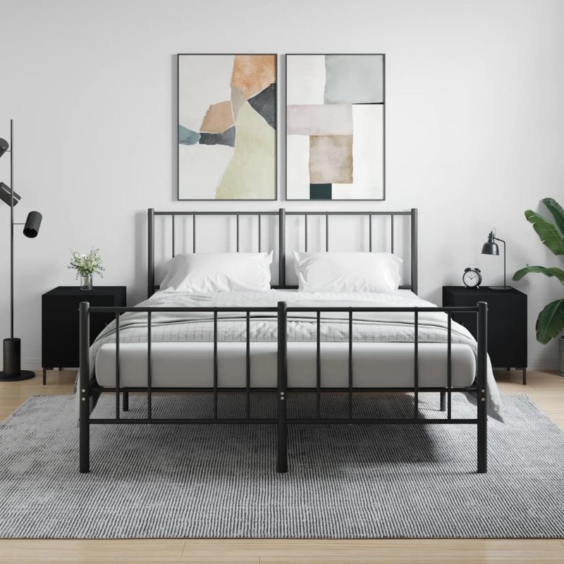 vidaXL Tables de chevet 2 pcs noir 40x40x50 cm bois d'ingénierie