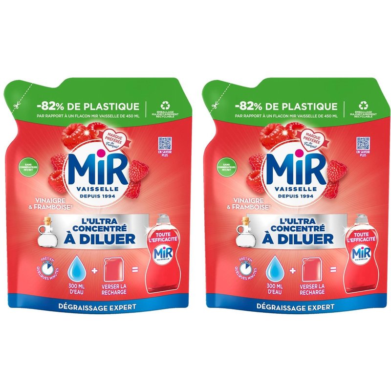 MIR Lot de 2 L'Ultras Concentr¿ ¿ Diluer Vinaigre & Framboise 150ml
