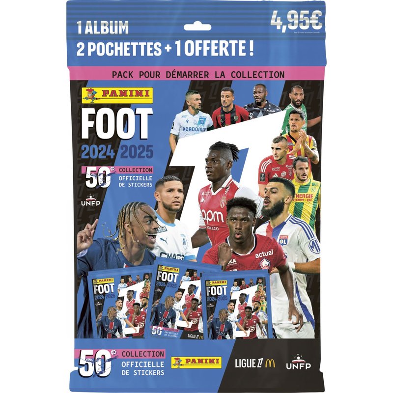 Stickers Panini Foot 2024 2025 Ligue 1 Mcdonald's Album + 2 Pochettes + 1 Offerte