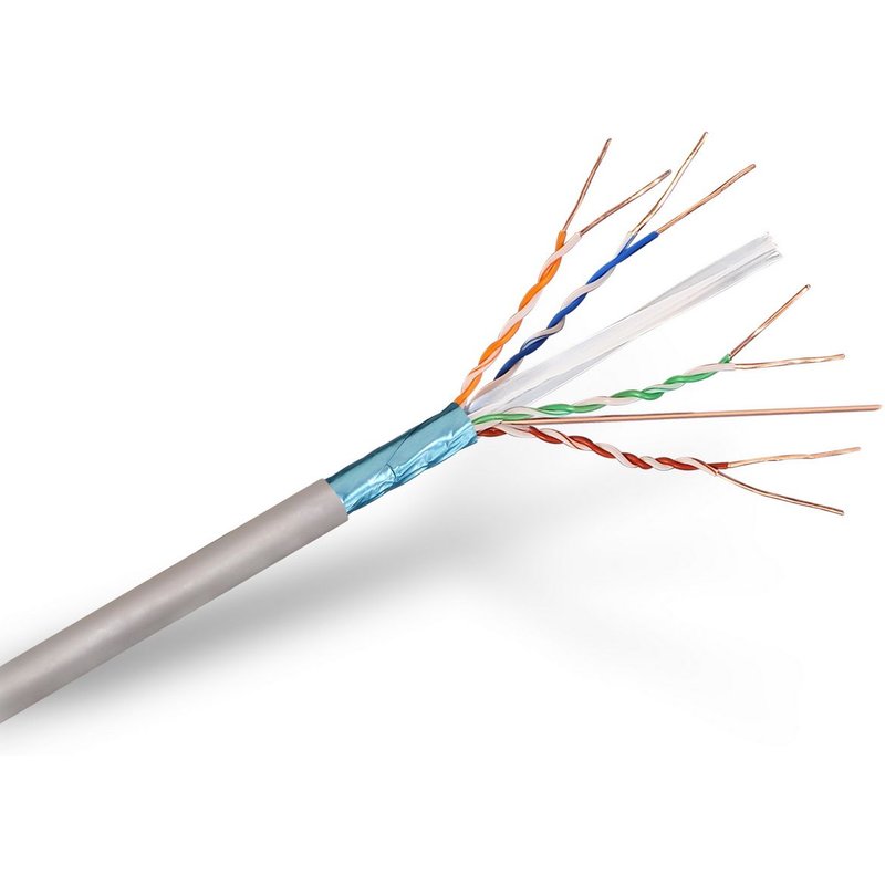 Aisens - câble réseau rj45 cat.6 ftp rigide awg24, gris, 100m
