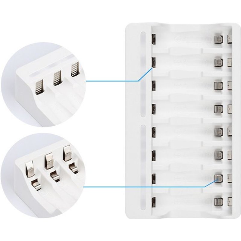 Chargeur Portable USB C8003 C9010 8 Emplacements Chargeur de Batterie de Rangement Intelligent Couleur C9010 En Stock
