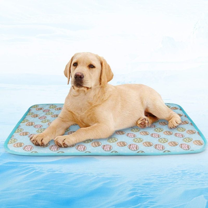 Bleu-Tapis De Couchage De Refroidissement Pour Animaux De Compagnie,Coussin De Pour Chien Coussin Pour Chat Couverture De Lit Froid Tapis De En Soie De Glace Coussin De Dissipation Thermique50*70cm