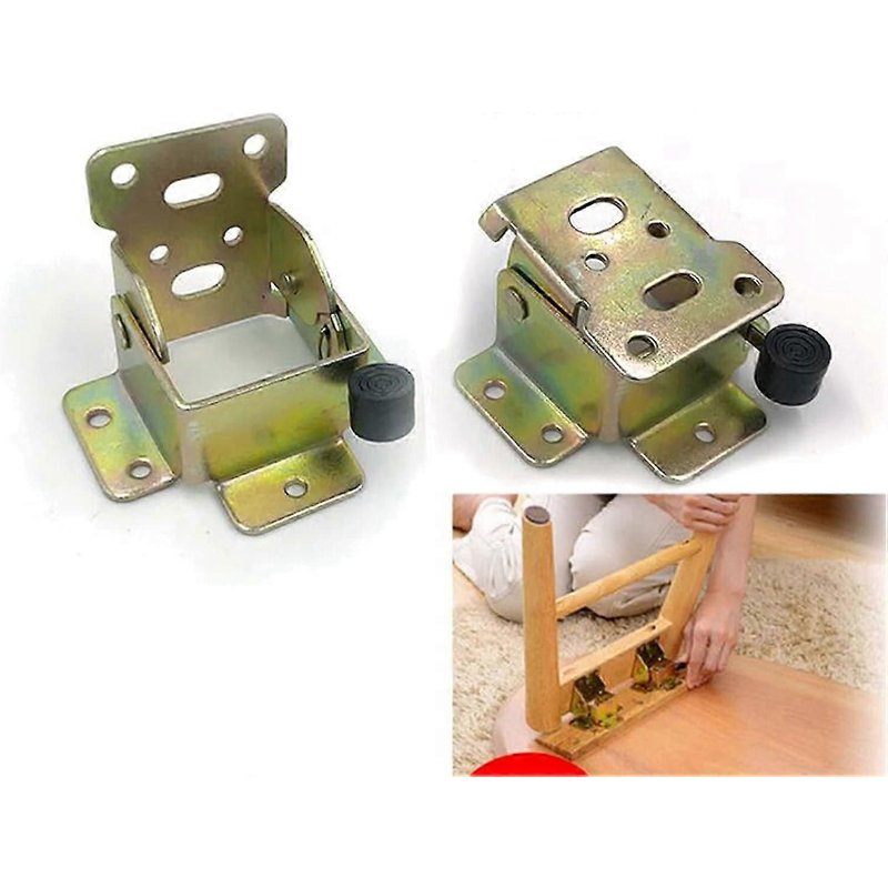 2 Pièces Pieds De Table Pliants En Épingle À Cheveux-Pieds De Table Pliants Pratiques, Pieds De Table Portables Pour Ordinateur Portable (Frein Positif)