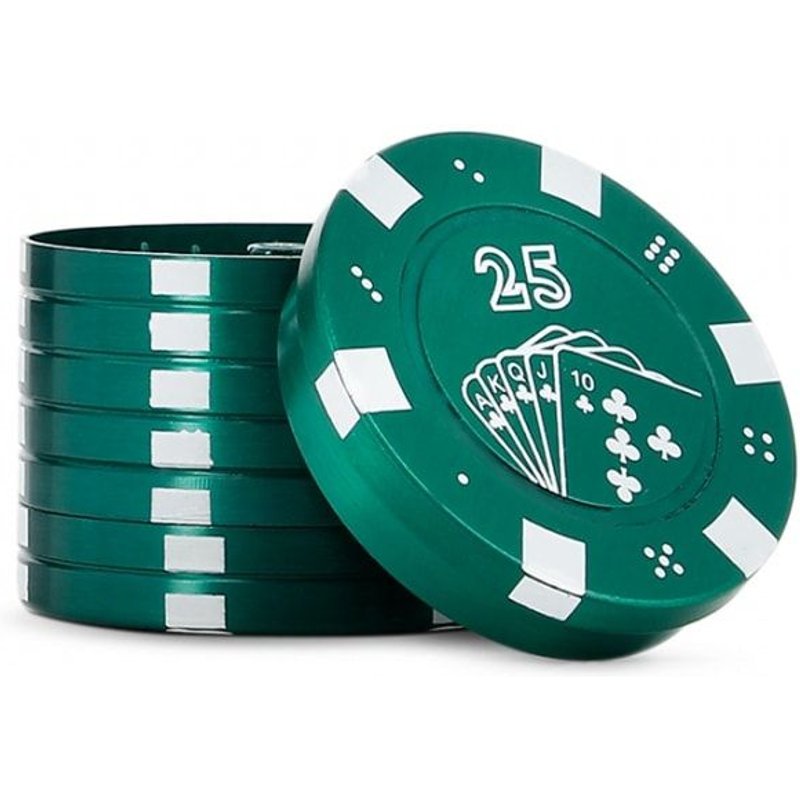 Grinder 3 Parties Jetons De Poker Vert