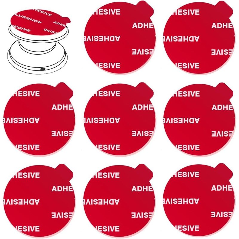 Lot De 8 Pastilles Adhésives Transparentes Pour Support De Prise De Courant - Rubans De Rechange Ronds Double Face De 3,5 Cm Pour Téléphone Portable(Q437)