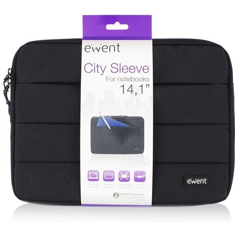 Ewent City Sleeve - Housse d'ordinateur portable - 14.1" - noir
