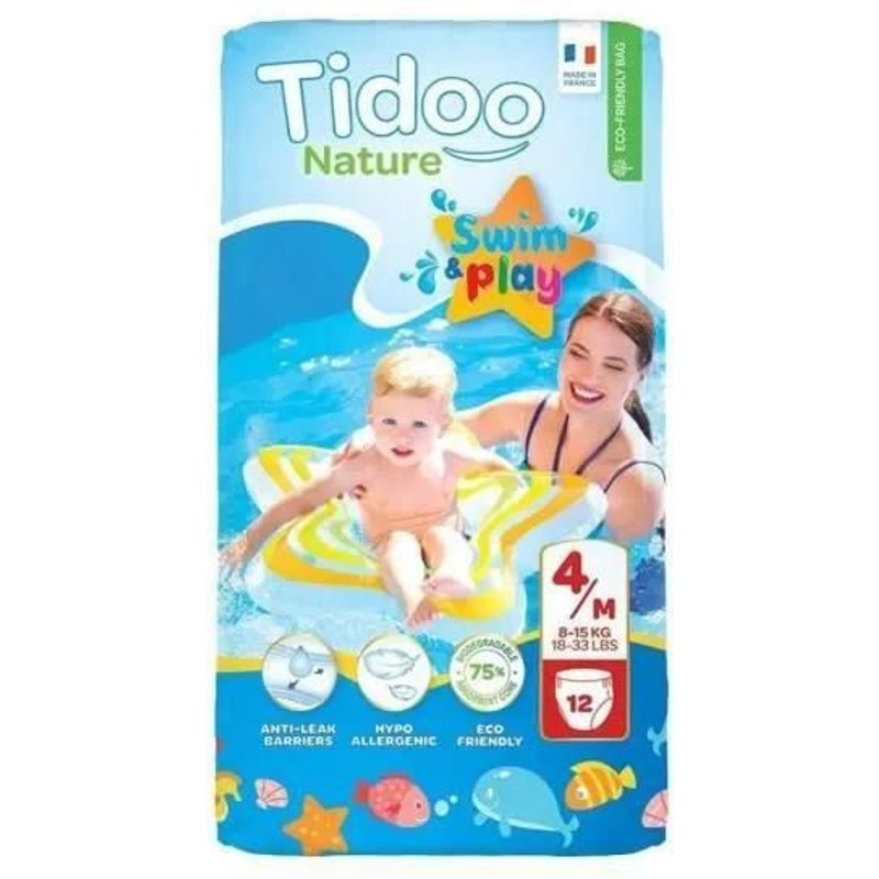 Culottes De Bain - Tidoo - Taille 4 - Little Swimmers - Bleu - Lot De 12