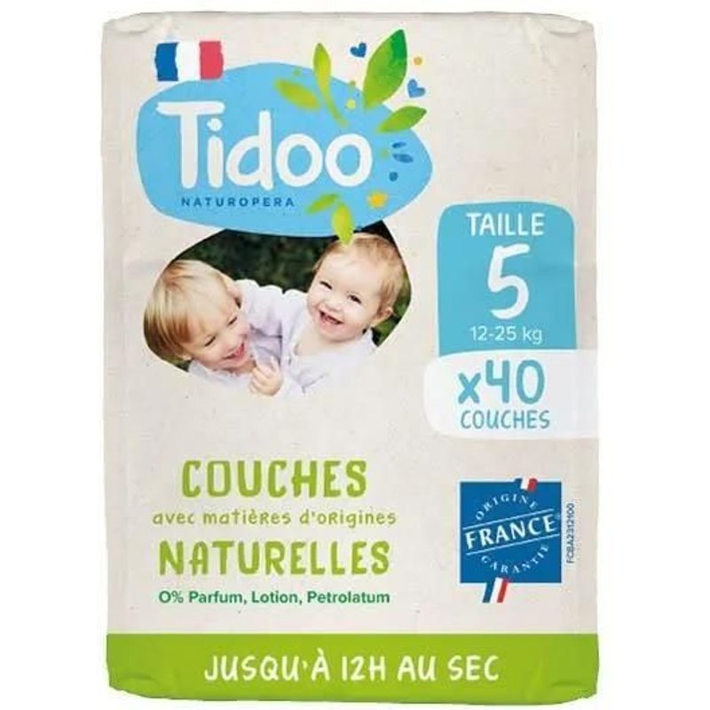 Tidoo Couche Écolabellisée Taille 5 (12-25kg)