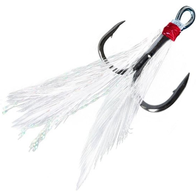 Hameçon De Route À Triple Crochet En Acier À Haut Teneur En Carbone Pour Pêche À La Ligne Noire De Nickel Avec Pointe De Triple Crochet