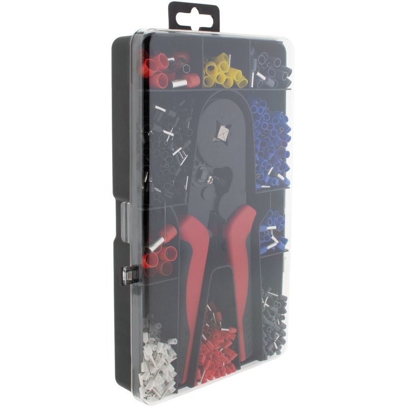 Lot de 1200 cosses à sertir + pince - 0.5 à 10mm² - Zenitech