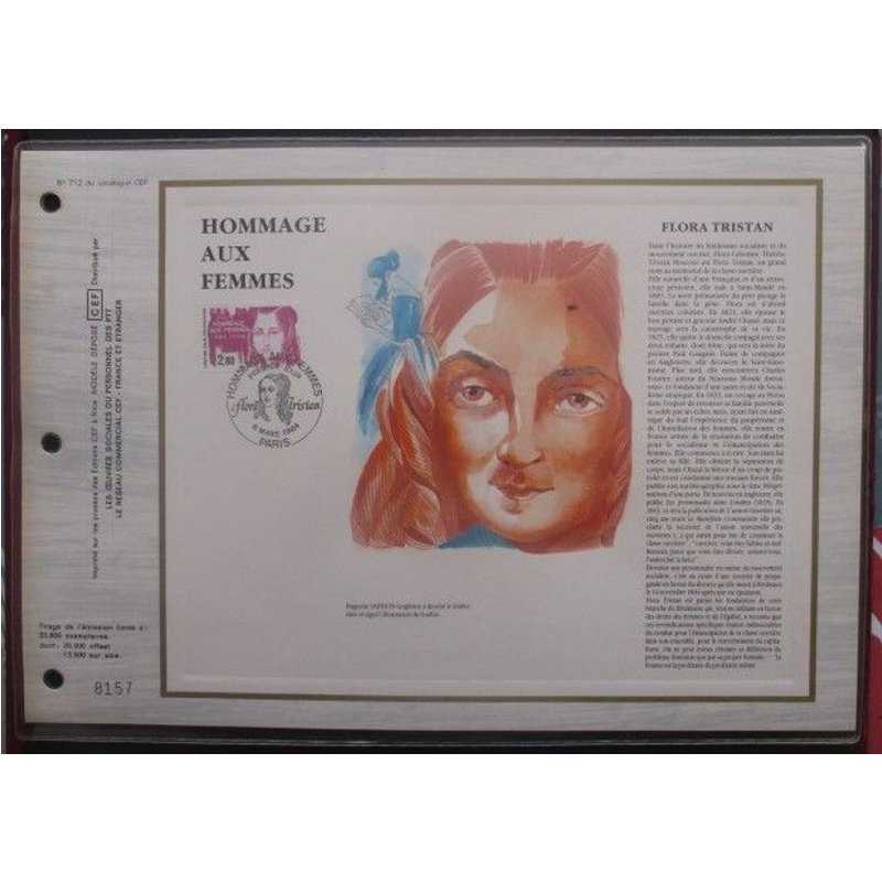 France Cef De 1984 N°712 ; Timbre N°2303 Hommage Aux Femmes