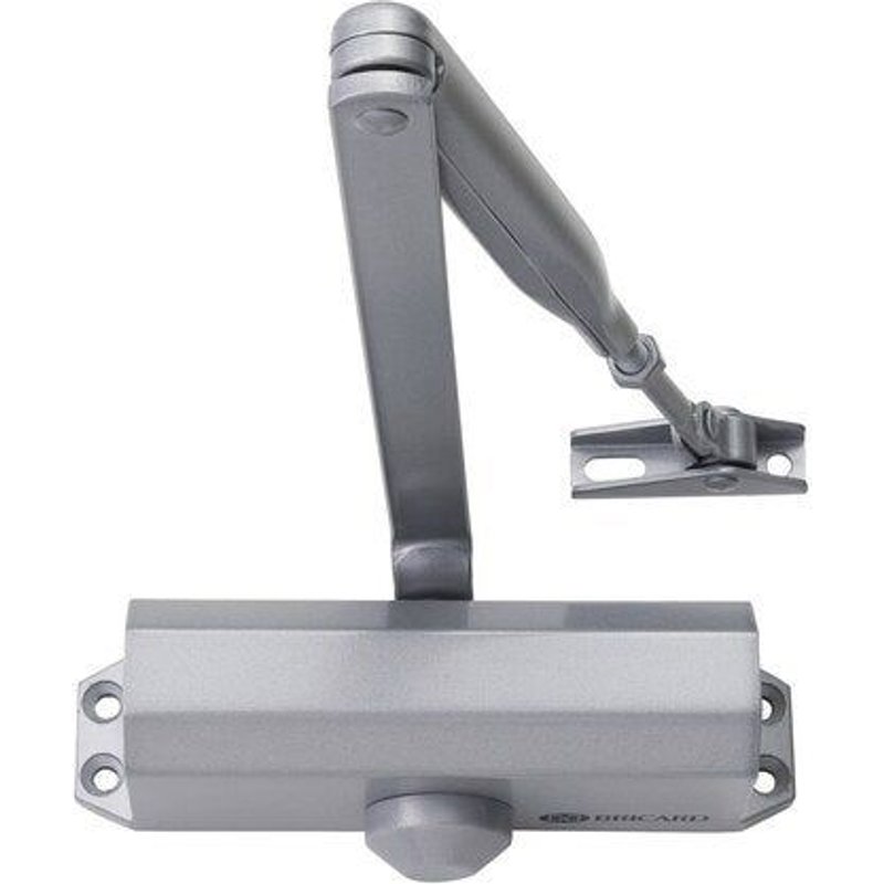 Ferme-porte a compas 6100207 BRICARD, acier argente, force 2/3/4