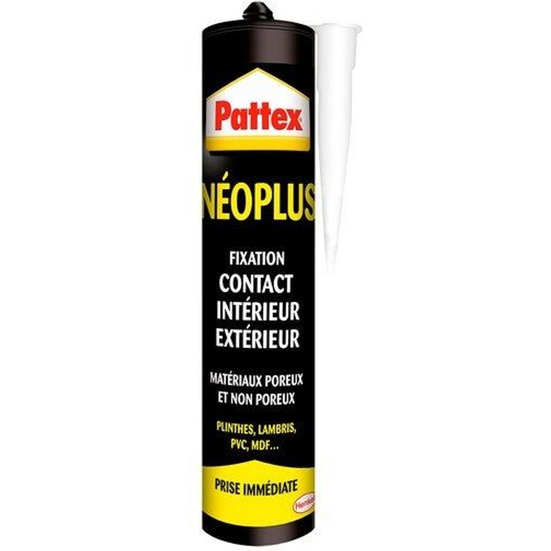 Colle fixation contact neoprene int/ext pattex neoplus cartouche 390ml