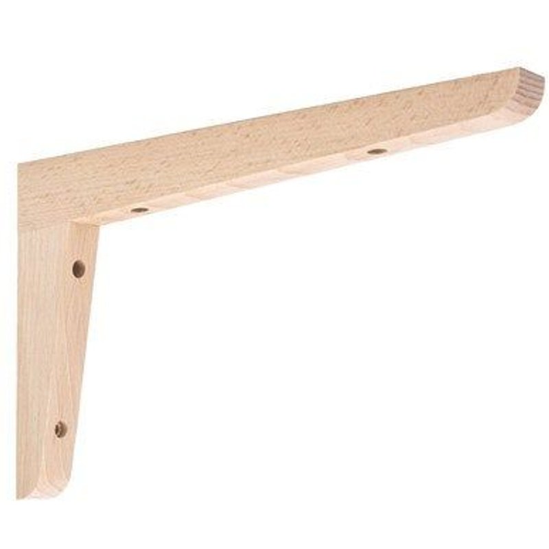 Equerre moderne hêtre brut, 15x25cm