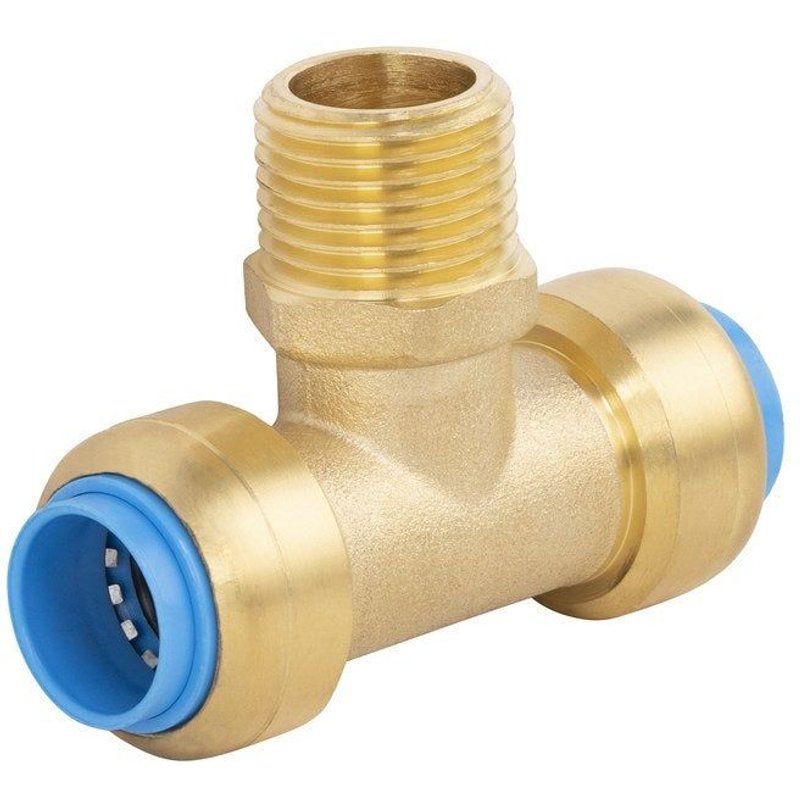 Te automatique laiton M 15 x 21 pour pour tube en cuivre / pour tube en per