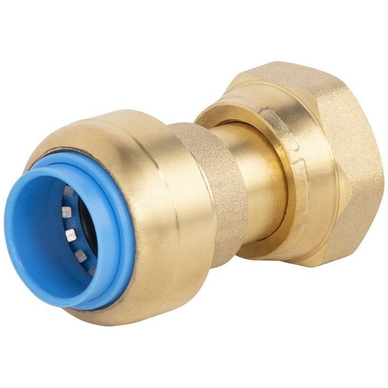 Raccord droit ecrou libre femelle 12 x 17 mm diam. 14 mm laiton