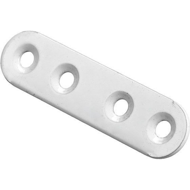 Lot de 12 pattes d'assemblage acier blanc HETTICH L. 60 mm