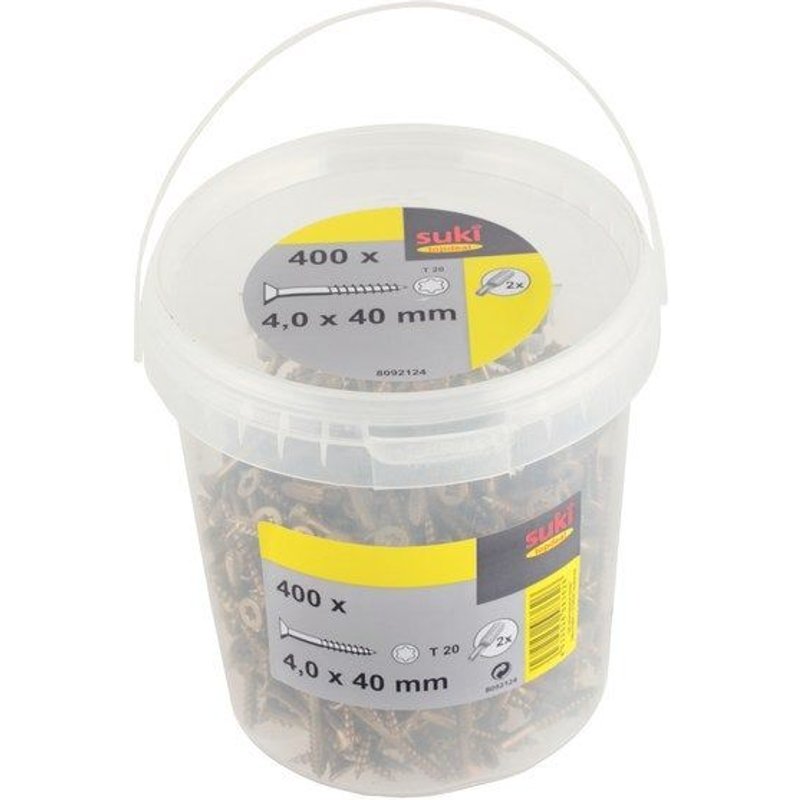 Seau 400 vis TF TX 4x0.4 mm + embout T20