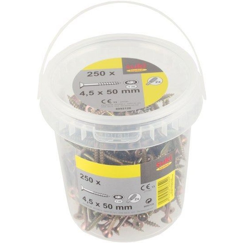 Seau 250 vis TF TX 4.5x50 mm + embout T20