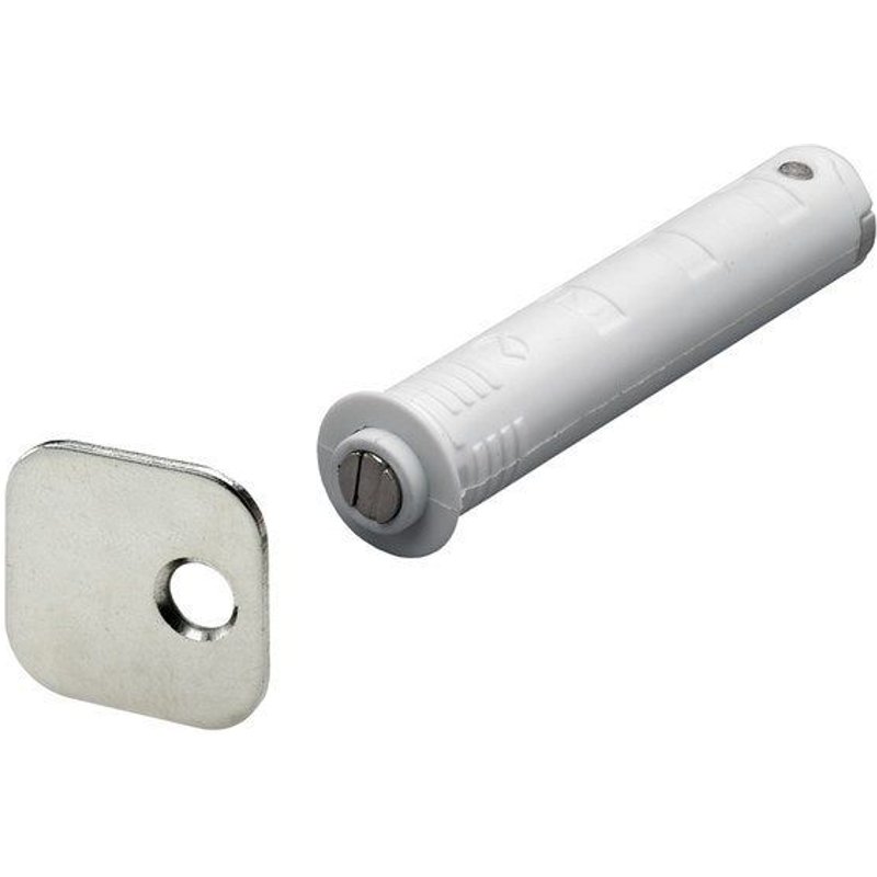 Lot de 2 aimants à pression plastique HETTICH, L.41 x Diam.10 mm