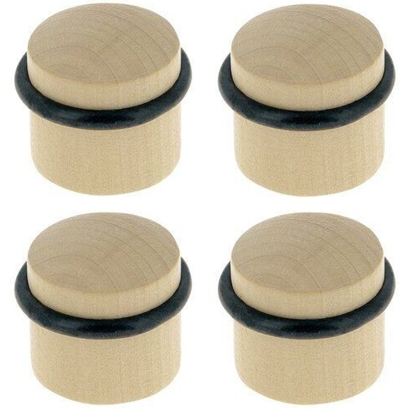 Lot de 4 butĂ©es de porte de sol LINEA BERTOMANI Bu310x4/1e bois brut hĂȘtre Diam.3.5 x H.3.5 cm