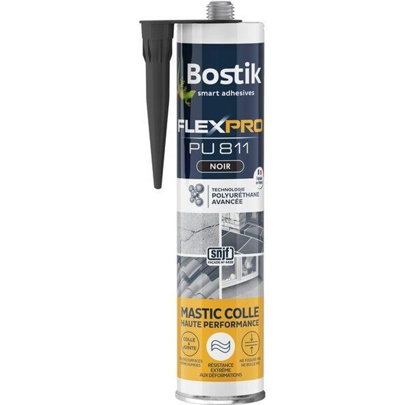 Colle joint int/ext polyuretane bostik flexpro pu811 noir cart 300ml