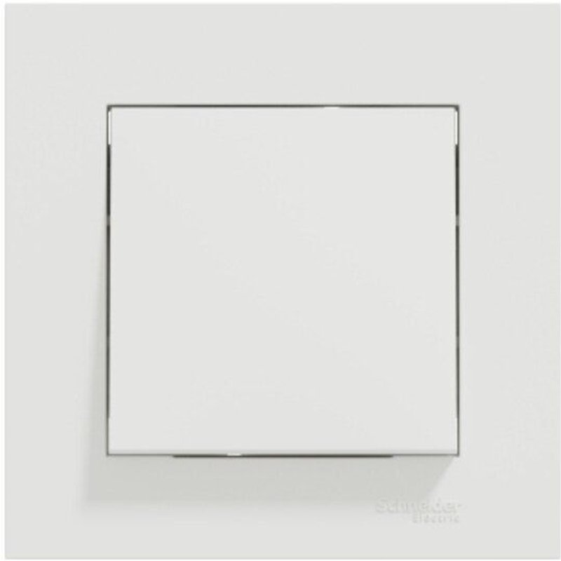 Poussoir complet Miluz, SCHNEIDER ELECTRIC, blanc