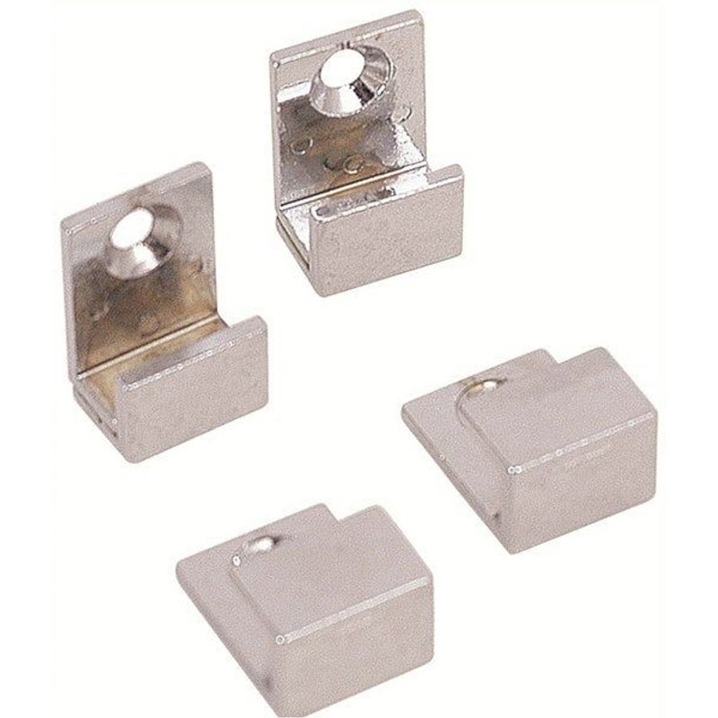 Jeu de 4 fixations miroirs U chromées