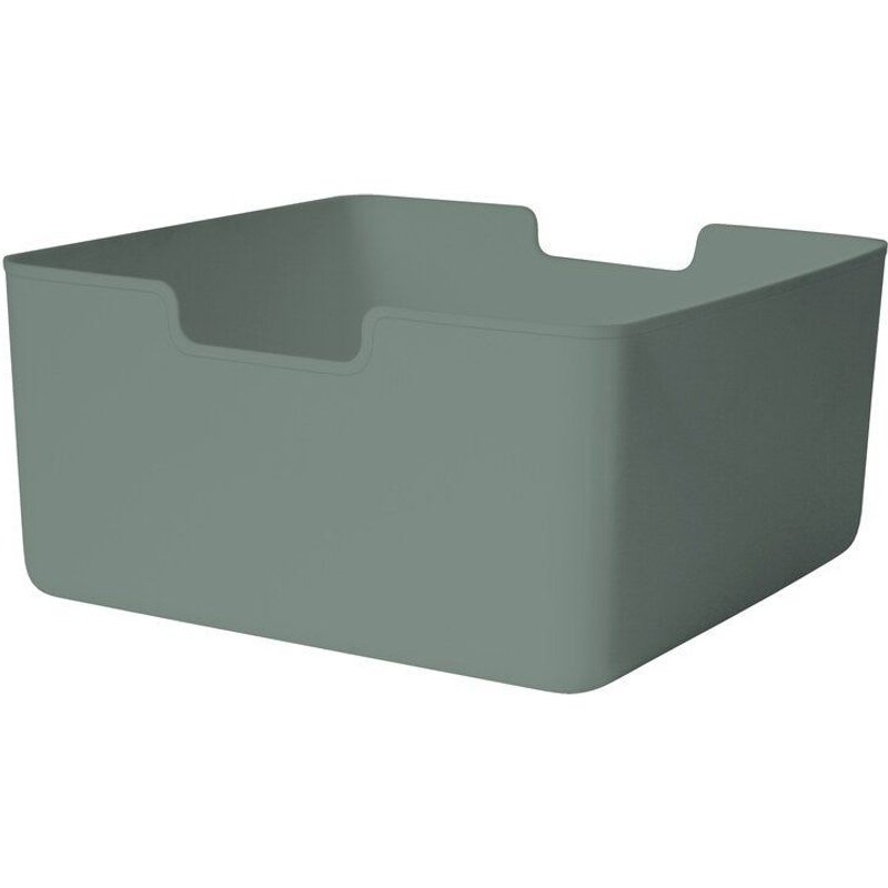 Bac plastique recycle M KUB Sage 2 H.15 x l.31 x P.31 cm