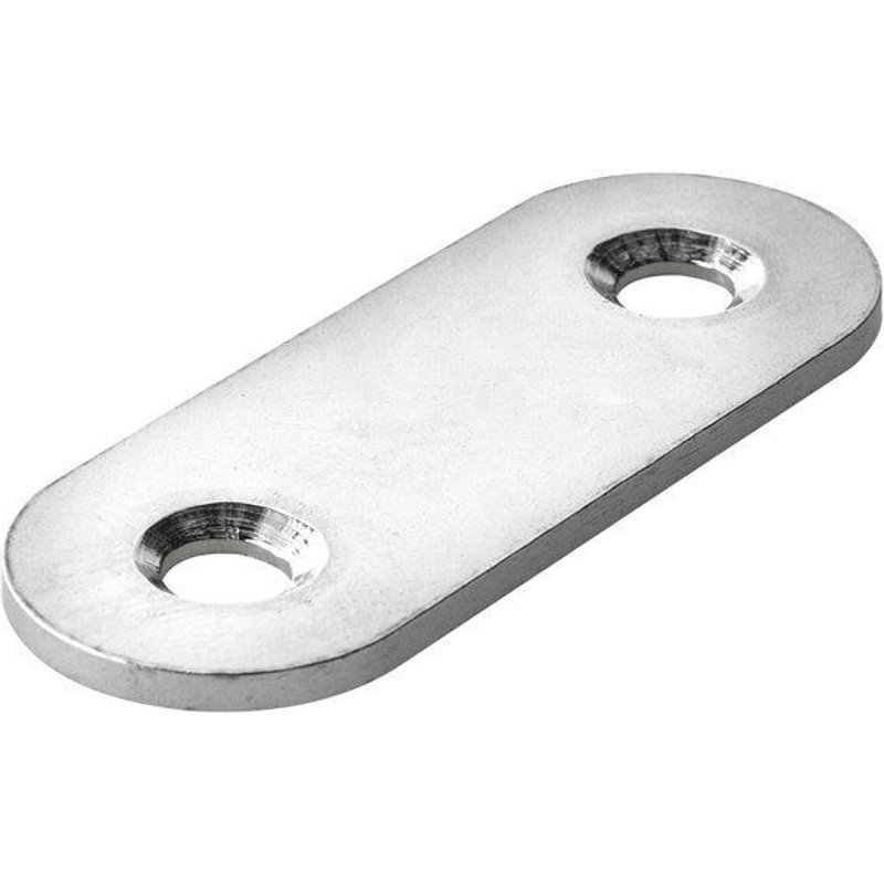 Patte d'assemblage inox mat HETTICH, L. 40 mm x l.15 mm x H.0.2 cm
