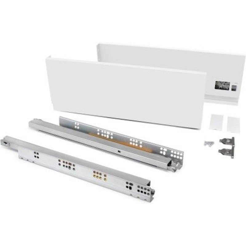 Tiroir extérieur Vertex 60 kg -hauteur 131 mm -acier -P500 -blanc EMUCA