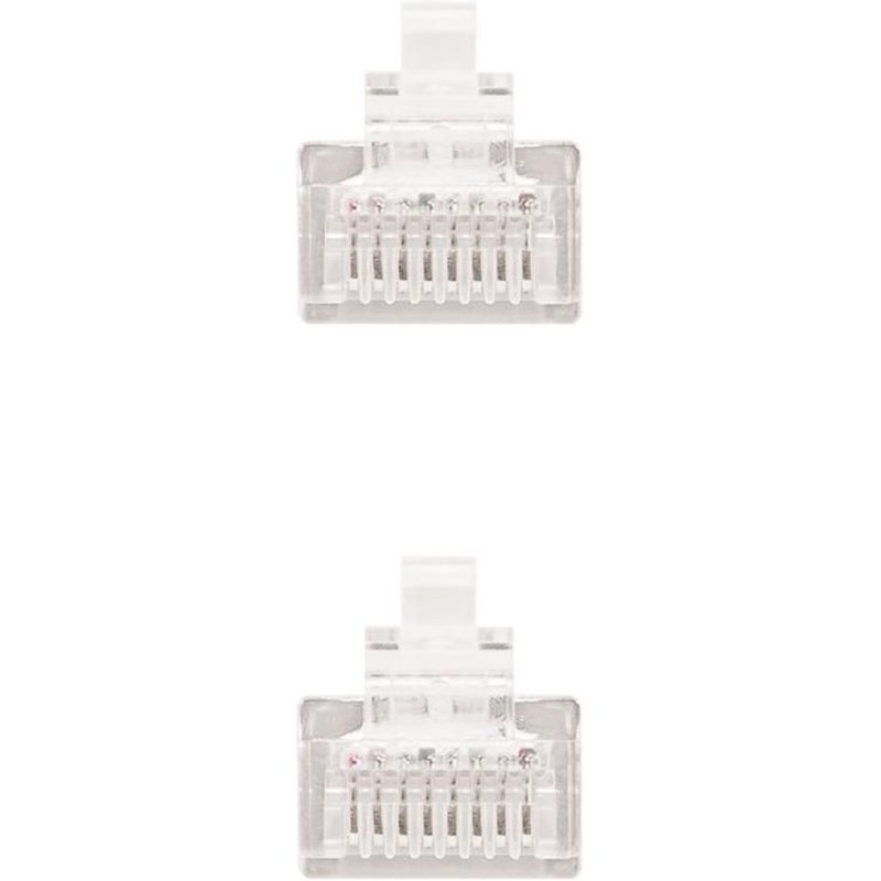 Nanocable - Cordon de raccordement - RJ-45 (M) pour RJ-45 (M) - 25 cm - UTP - CAT 6 - démarré, moulé - blanc