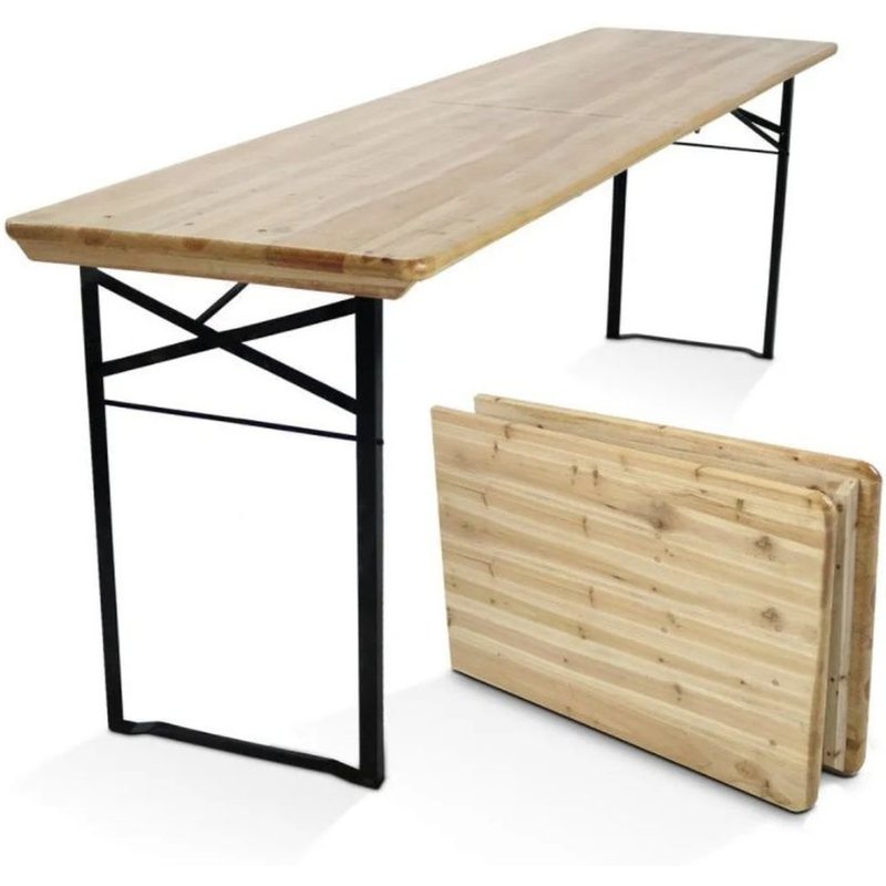 Table Pliante Au Milieu En Bois