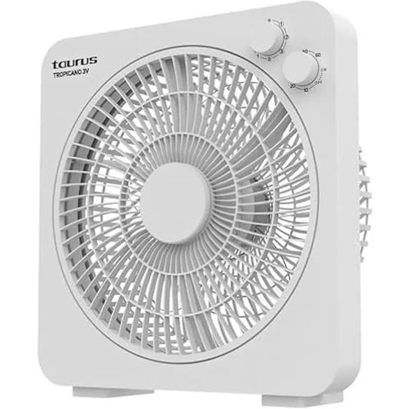 Ventilateur Box Fan Tropicano Blanc 35 W Ø 30 cm - TAURUS
