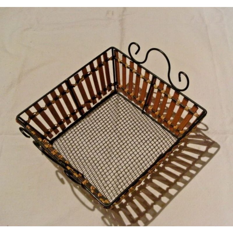 Corbeille Paniere Bois Metal --