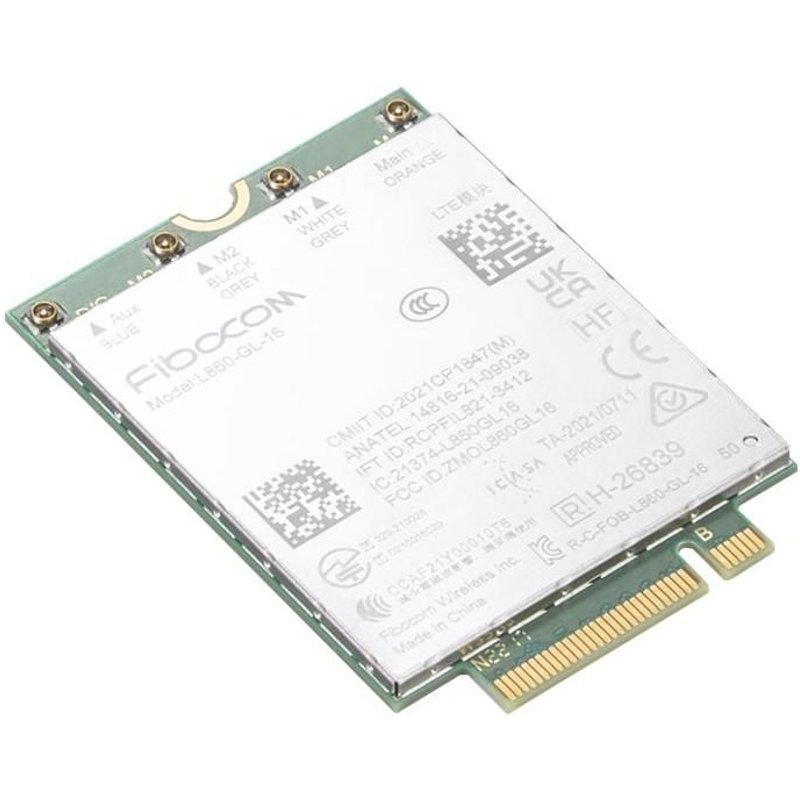Fibocom L860-GL-16 - Modem cellulaire sans fil - 4G LTE - M.2 Card - pour ThinkPad P16s Gen 1 21BT, 21BU, 21CK, 21CL; T16 Gen 1 21BV, 21BW, 21CH, 21CJ
