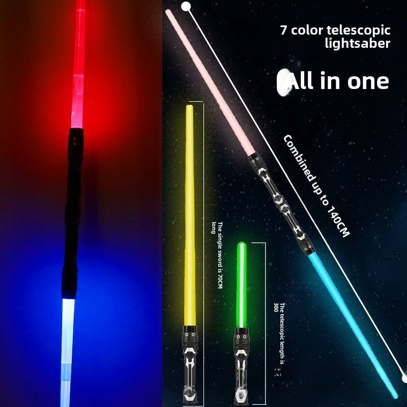 Jouet Lumineux Laser Sword Star Wars Pour Garçons Avec Grandiose D'étoile Brillante Batôn Lumineux À Telescope Pour Vente En Gros Couleur Multicolore