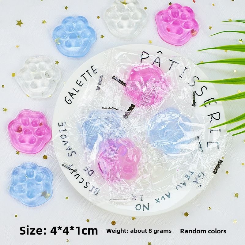 Jouet De Soulagement De Stress Pour Enfants Gros Paw Paw Ice Cream Squeezable Transparent Gelée Stress Relief Toys Couleur Aléatoire