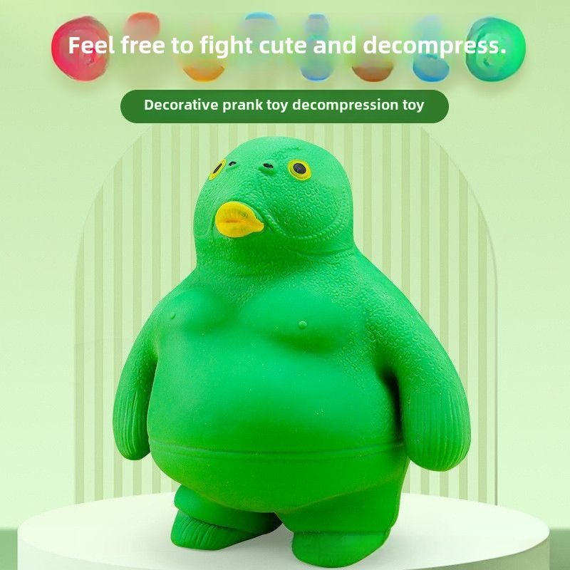 Jouet De Soulagement De Stress Gros Singe À Frapper Pour Réduire Le Stress Créatif Et Drôle Jouet Musculaire De Singe Pour Évacuer Le Stress Grande Taille Environ 22cm